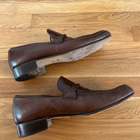 Bally Dark Brown Leather Loafers MADE IN ITALY "Horri II" - Men's 10 - Picture 7 of 10